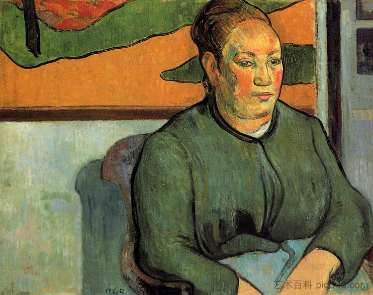 柔林夫人 Madame Roulin (1888; Arles-sur-tech,France ),保罗·高更