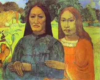 母女 Mother and Daughter (c.1891; French Polynesia                     )，保罗·高更