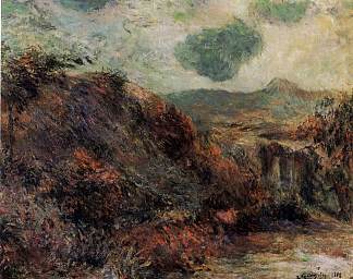 山地景观 Mountain landscape (1882; France                     )，保罗·高更