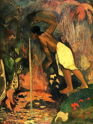神秘之水 Mysterious Water (1893; French Polynesia                     )，保罗·高更