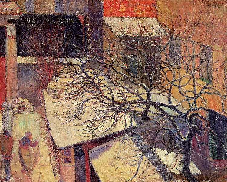 雪中的巴黎 Paris in the snow (1894; Paris,France  )，保罗·高更