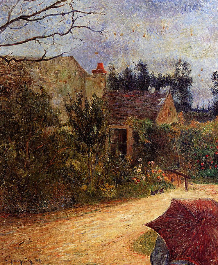 毕沙罗花园，蓬图瓦兹 Pissarro's Garden, Pontoise (1881; Cergy-pontoise,France  )，保罗·高更