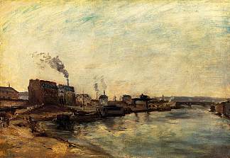 格勒内尔港 Port de Grenelle (1875; France                     )，保罗·高更