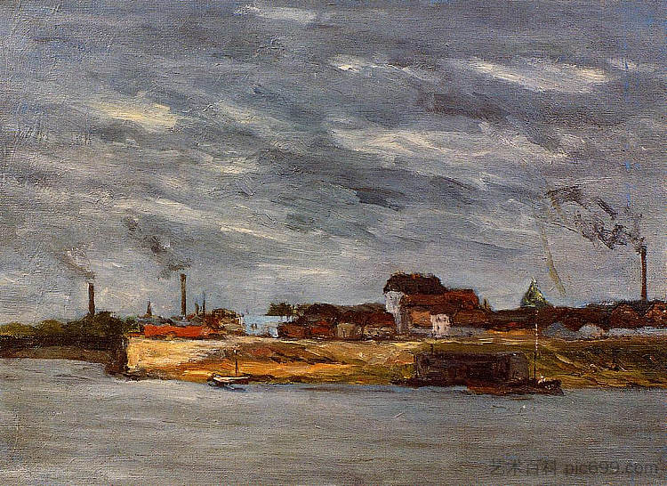 漂白港 Port de Javel (1876; France ),保罗·高更