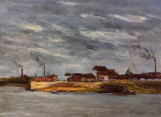漂白港 Port de Javel (1876; France                     )，保罗·高更