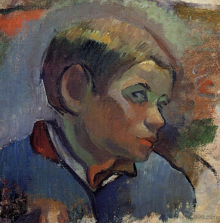 一个小男孩的肖像 Portrait of a little boy (1888; France  )，保罗·高更