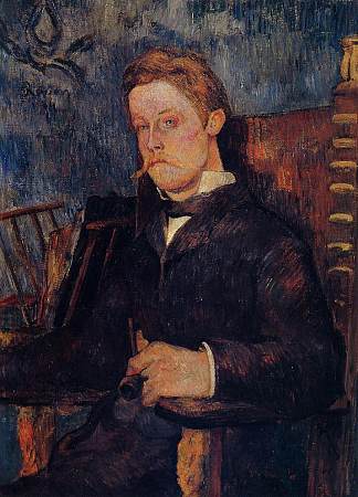 坐着的男人的肖像 Portrait of a seated man (1884; Amagerbro / Copenhagen / Amagerbro,Denmark                     )，保罗·高更