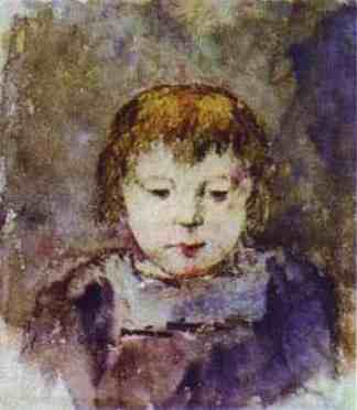 高金女儿艾琳的肖像 Portrait of Gaugin’s daughter Aline (c.1879; Paris,France                     )，保罗·高更