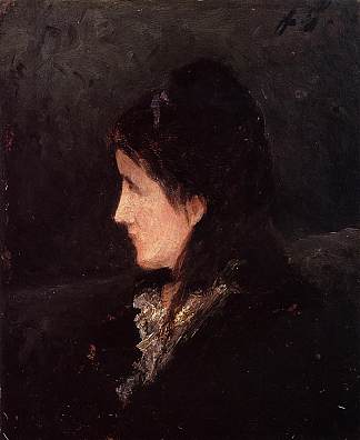 英格堡·索洛的肖像 Portrait of Ingeborg Thaulow (1877; Paris,France                     )，保罗·高更