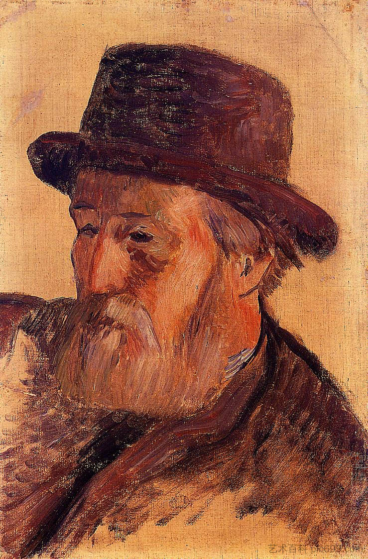 伊西多尔·高更的肖像 Portrait of Isidore Gauguin (1884),保罗·高更