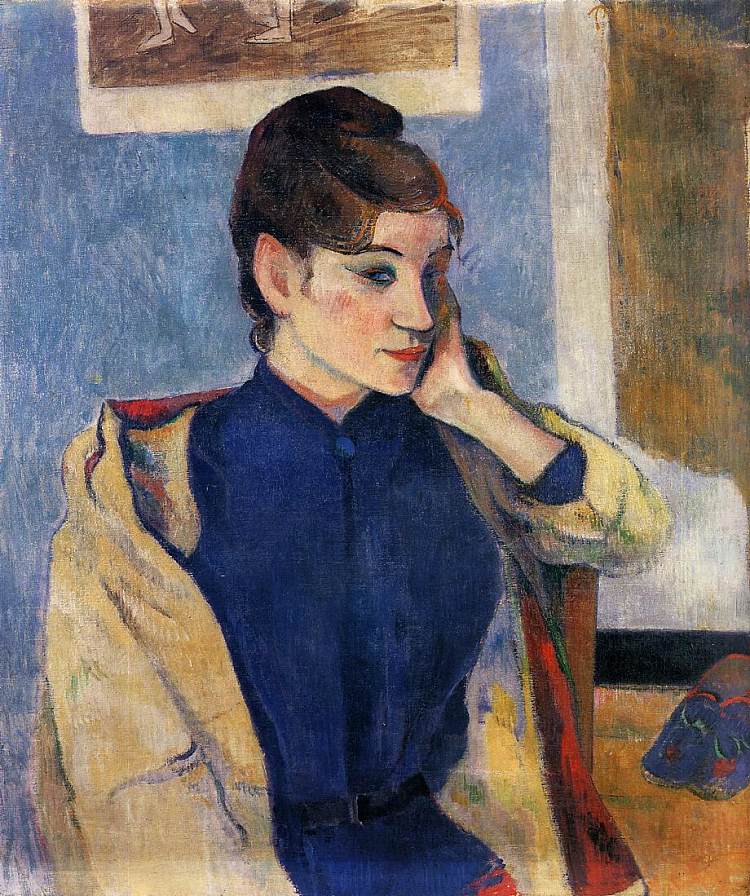 玛德莱娜·伯纳德的肖像 Portrait of Madelaine Bernard (1888; France  )，保罗·高更