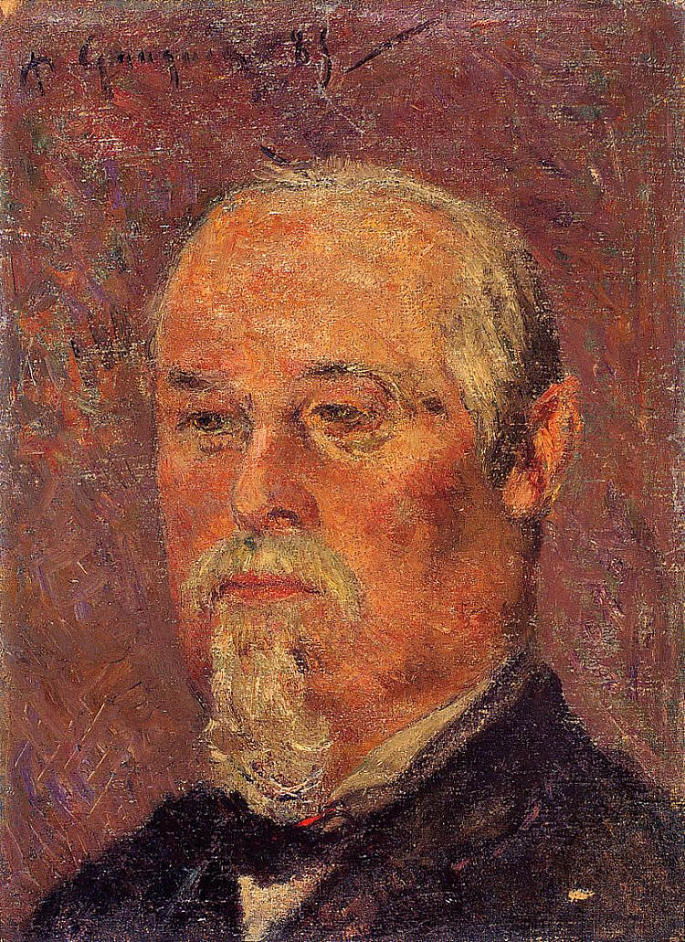 Portrait of Philibert Favre Portrait of Philibert Favre (1885; Paris,France  )，保罗·高更