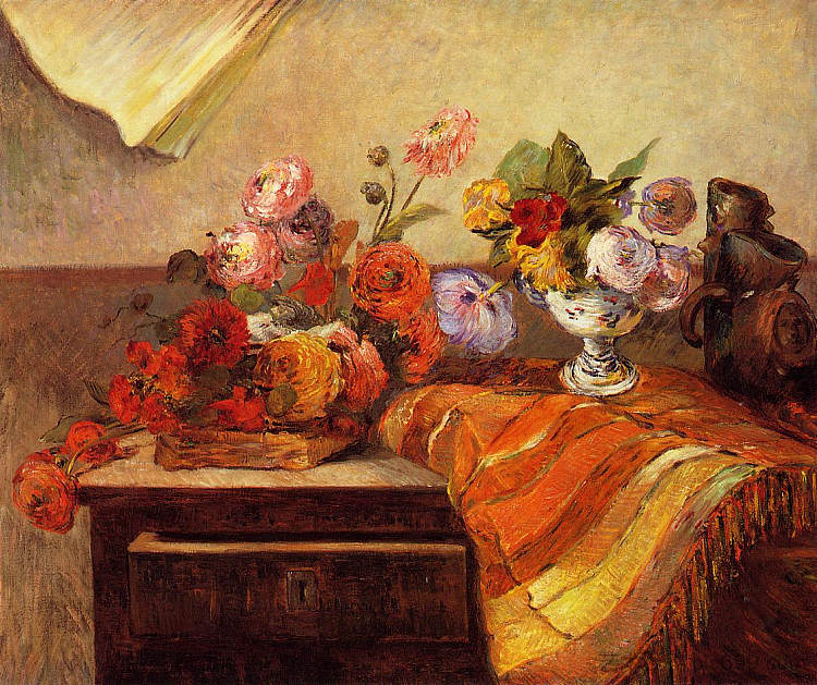 花盆和花束 Pots and Boquets (1886; Paris,France  )，保罗·高更