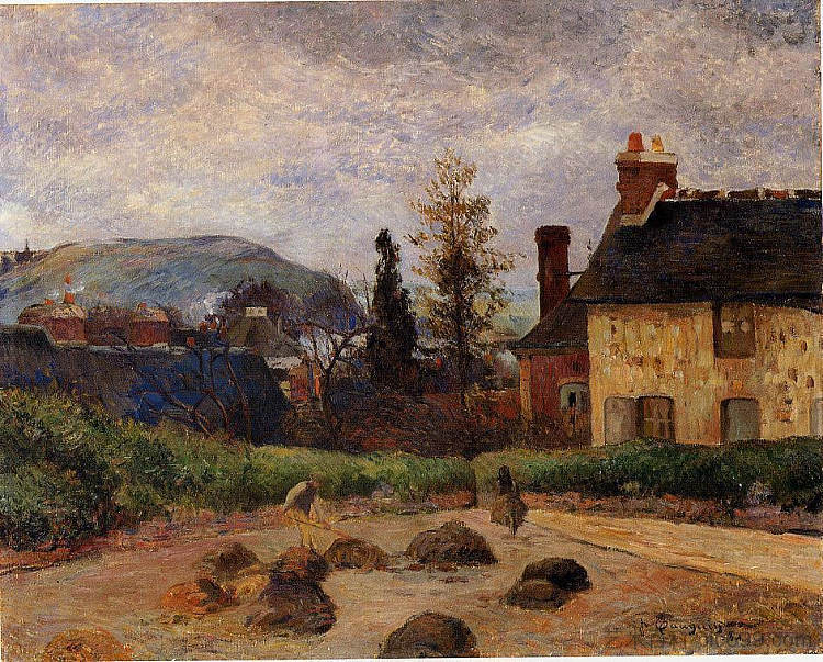 收获归来(施肥) Returning from the harvest (Manuring) (1884),保罗·高更