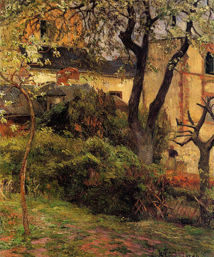 春天的鲁昂 Rouen at spring (1884; Déville-lès-rouen / Maromme / Déville,France ),保罗·高更