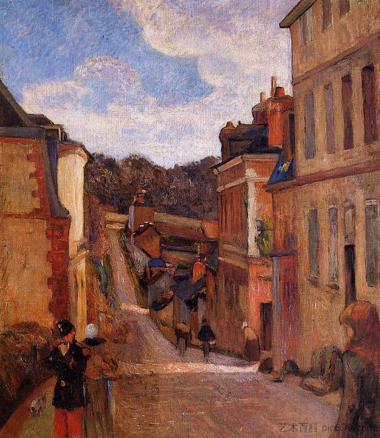 鲁昂朱维内街 Rue Jouvenet, Rouen (1884; Déville-lès-rouen / Maromme / Déville,France ),保罗·高更