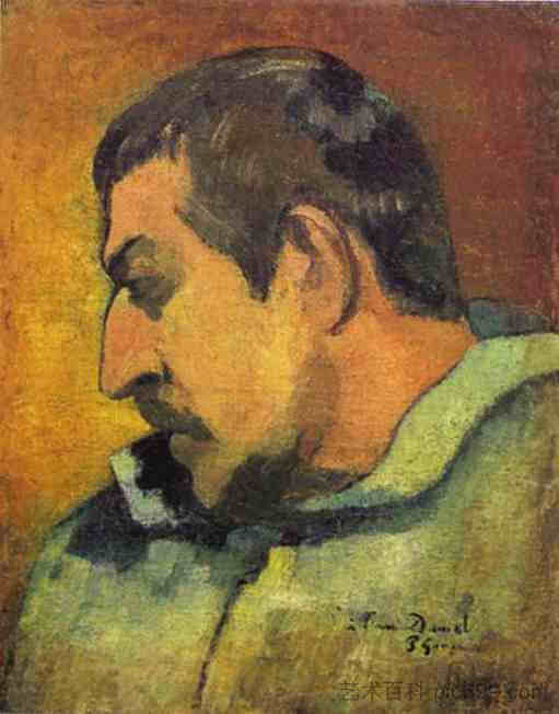 自画像 Self Portrait (1896; French Polynesia  )，保罗·高更