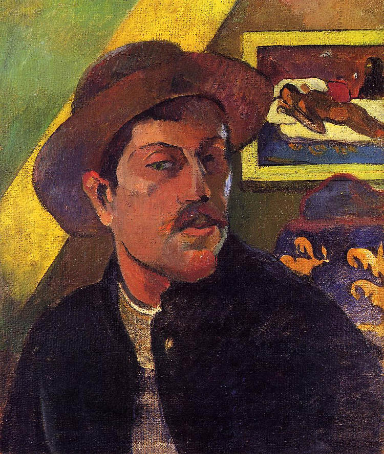 戴帽子的自画像 Self Portrait in a Hat (c.1893; Paris,France ),保罗·高更
