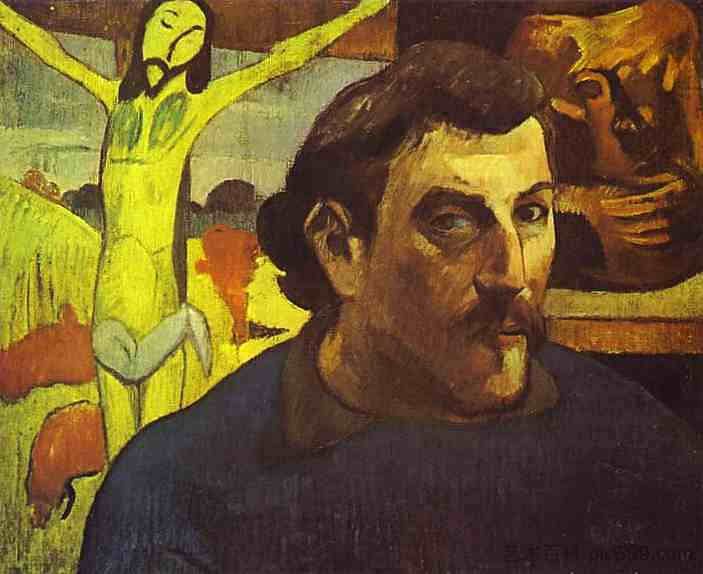 与黄色基督的自画像 Self Portrait with the Yellow Christ (1890; France  )，保罗·高更