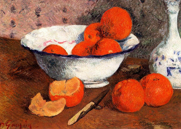 静物与橙子 Still life with Oranges (1881; Paris,France  )，保罗·高更