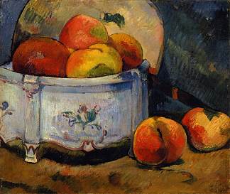 桃子静物 Still Life with Peaches (1889; France                     )，保罗·高更
