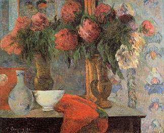 静物与白色碗 Still life with white bowl (1886; France                     )，保罗·高更