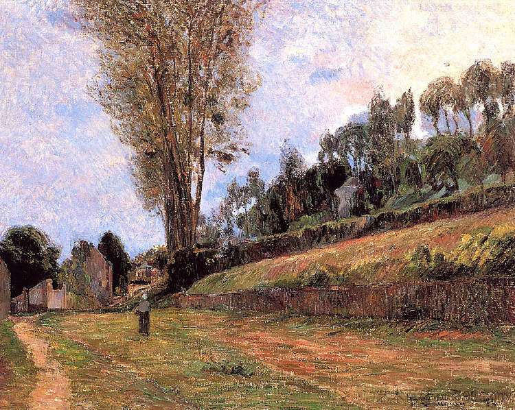 鲁昂的街道 Street in Rouen (1884; Déville-lès-rouen / Maromme / Déville,France ),保罗·高更