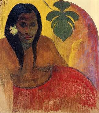 大溪地女人 Tahitian Woman (1894)，保罗·高更