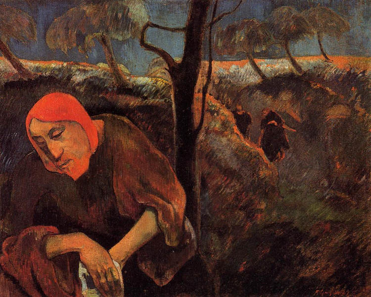 花园里的痛苦 The Agony in the Garden (1889; France  )，保罗·高更