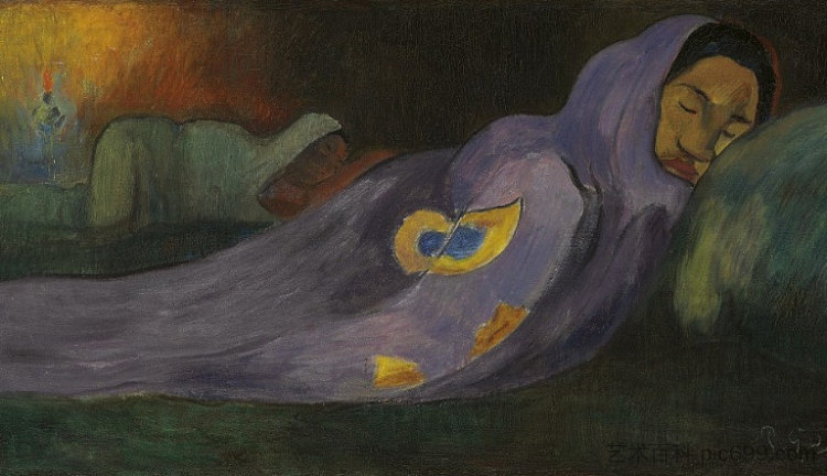 做梦 The dreaming (1892; French Polynesia ),保罗·高更