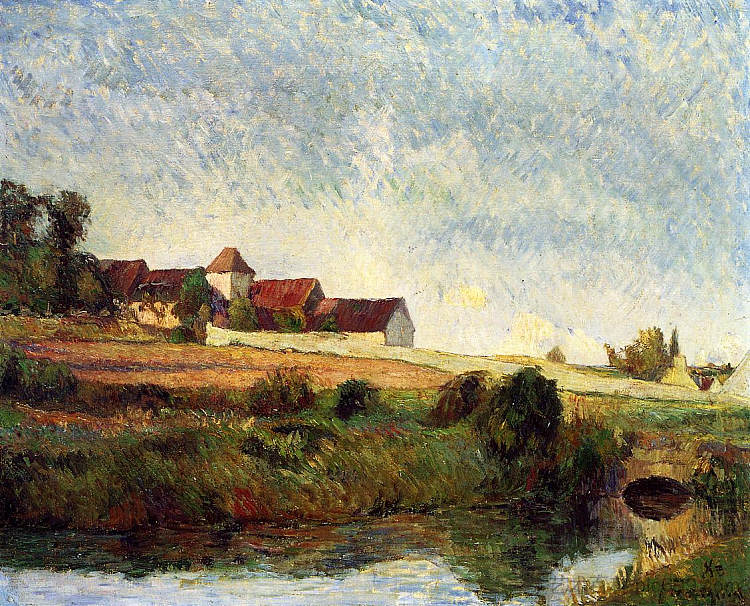 格鲁的农场 The farm in Grue (1883; France  )，保罗·高更