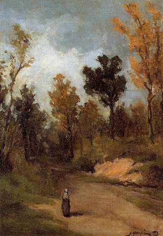 森林小径 The Forest Path (1873; France                     )，保罗·高更