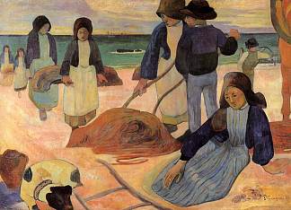 海带采集者 The Kelp Gatherers (1889; France                     )，保罗·高更