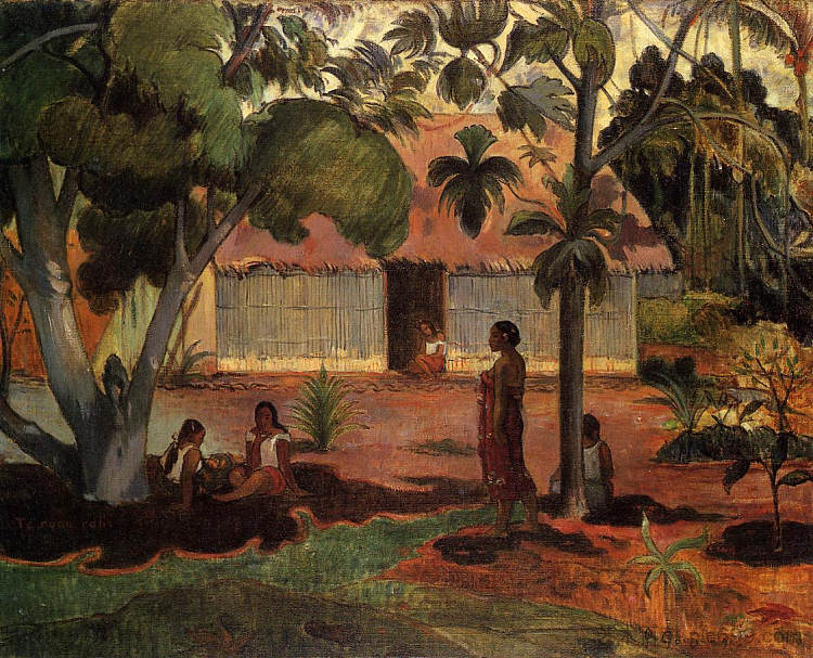 大树 The large tree (1891; French Polynesia  )，保罗·高更