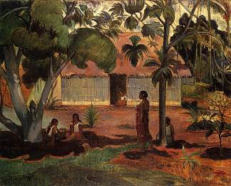 大树 The large tree (1891; French Polynesia                     )，保罗·高更