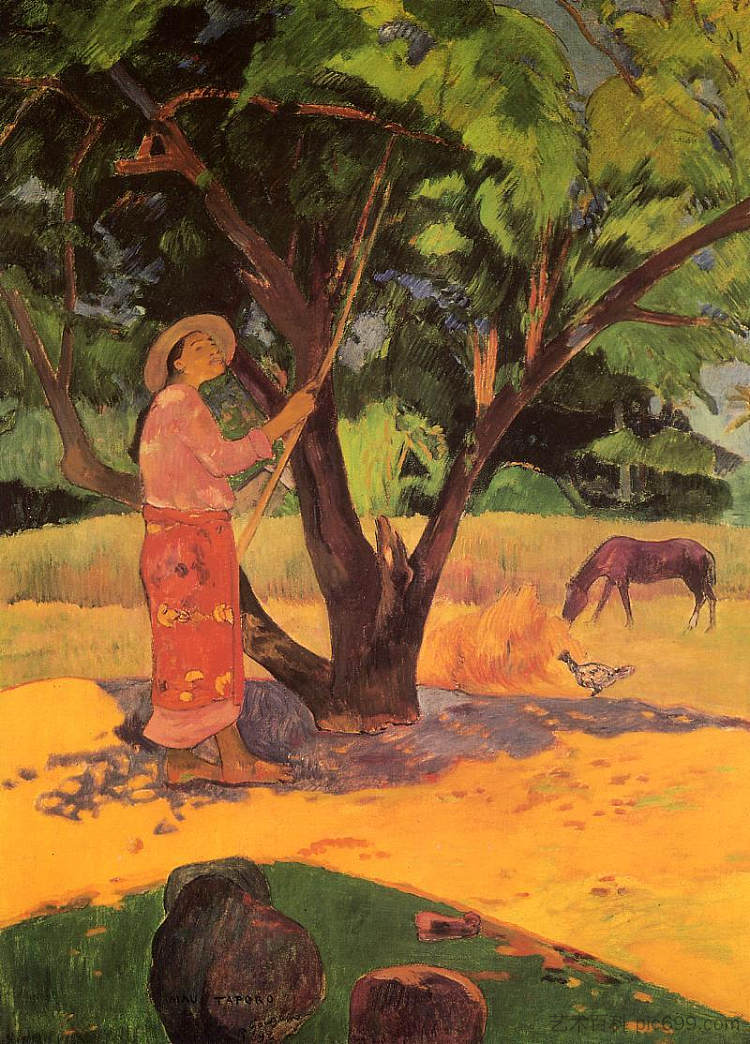 柠檬采摘者 The lemon picker (1891; French Polynesia  )，保罗·高更