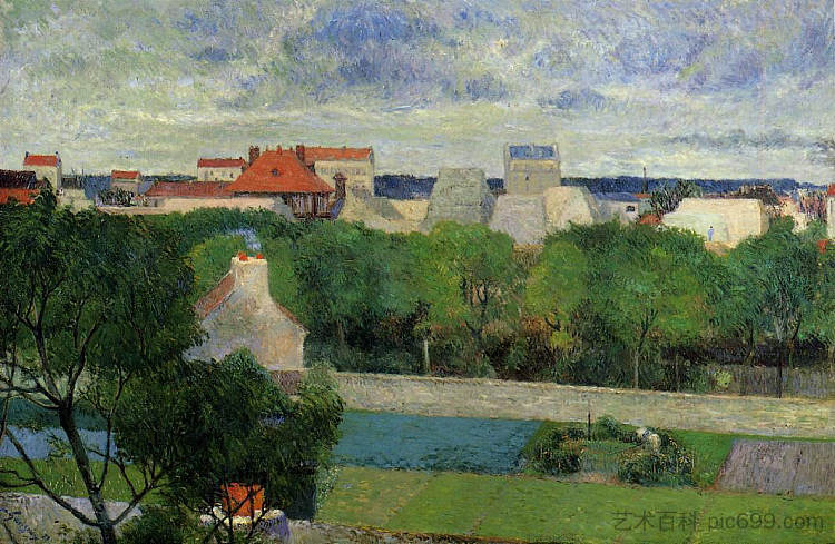 沃吉拉德的市场花园 The market gardens of Vaugirard (1879; France ),保罗·高更