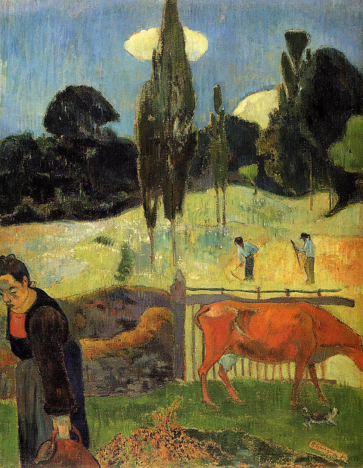 红牛 The red cow (1889; France ),保罗·高更