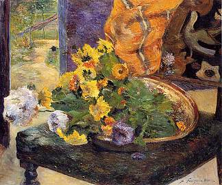 制作花束 To Make a Bouquet (1880; Paris,France                     )，保罗·高更
