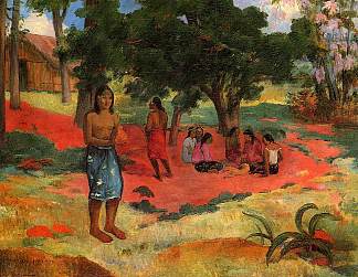 耳语 Whispered Words (1892; French Polynesia                     )，保罗·高更
