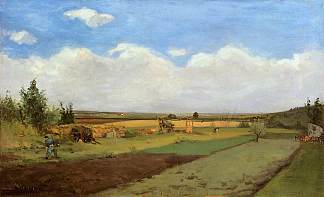 耕种土地 Working the land (1873; France                     )，保罗·高更