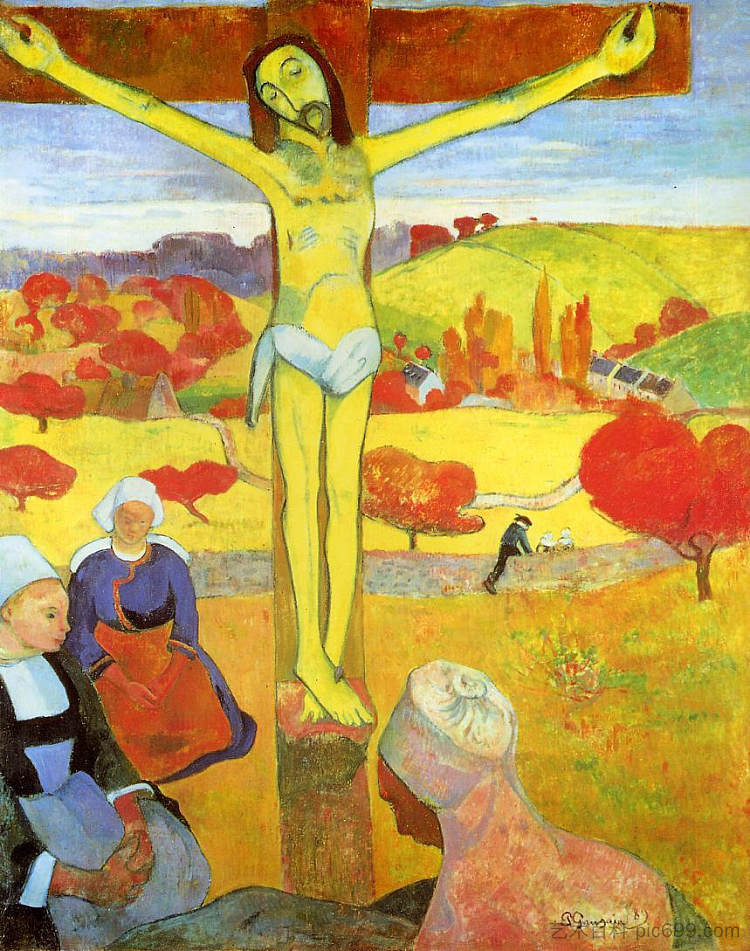 黄色基督 Yellow Christ (1889; Pont-aven,France  )，保罗·高更