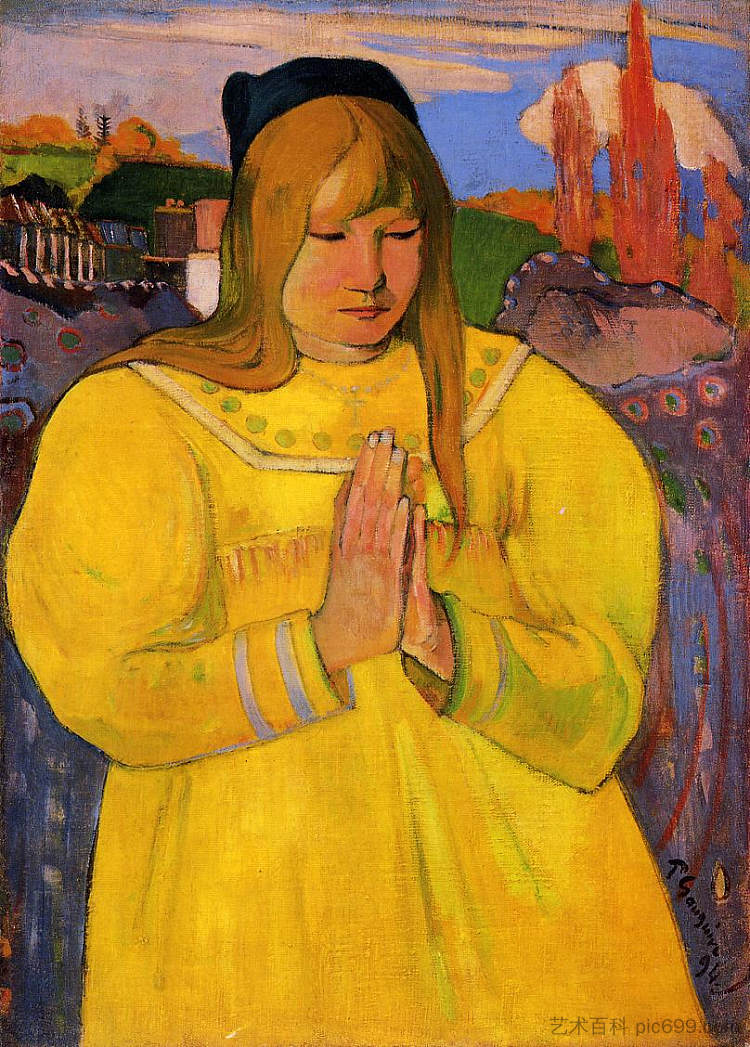 年轻的基督徒女孩 Young Christian Girl (1894; Paris,France  )，保罗·高更