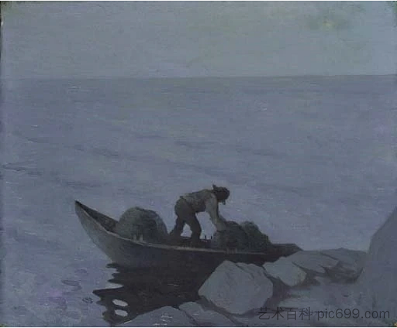 龙虾渔夫 The Lobster Fisher (c.1911 - c.1913)，保罗·亨利