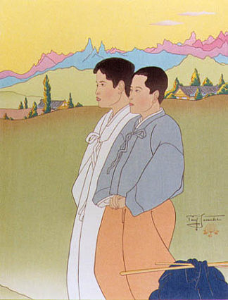 小盗贼（右）。韩国 净北 Les Petits Voleurs (Droite). Johokuri, Coree (1959)，保罗贾克勒