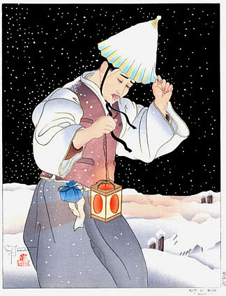 雪夜。韩国 Nuit De Neige. Coree (1939)，保罗贾克勒