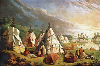 美洲原住民格兰杰营地 Native American Encampment Granger，费奥多尔·索伦采夫