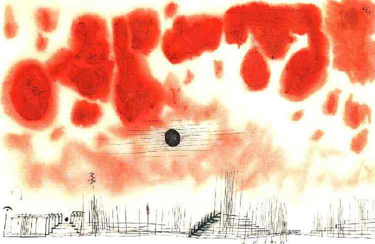博尔上空的云 Clouds over Bor (1940)，保罗·克利