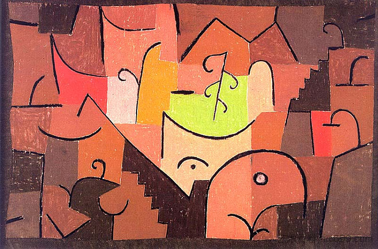 舞台景观 Stage Landscape (1922)，保罗·克利