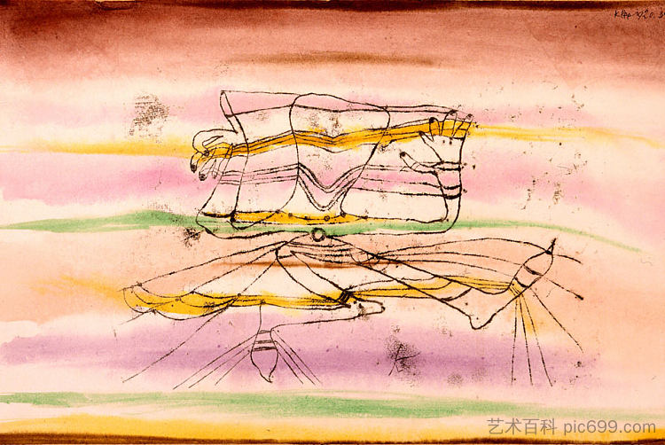 面纱舞 Veil Dance (1920)，保罗·克利